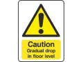 Caution Gradual Drop In Floor Level